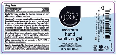 All Good Hand Sanitizer Gel 2 fl oz Unscented